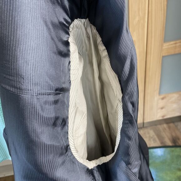 Jack Victor Elite Striped Wool Blazer Blue Two Button Men's Size 44R - Picture 12 of 14